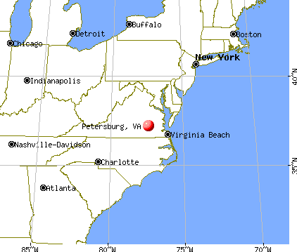 Petersburg, Virginia map