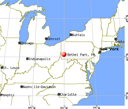 Bethel Park, Pennsylvania map