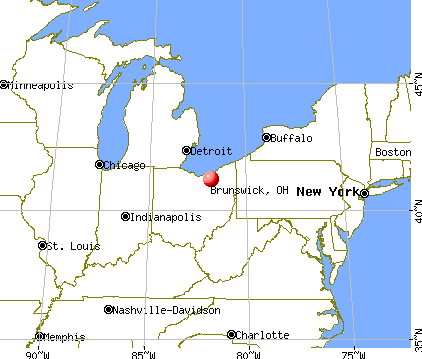 Brunswick, Ohio map