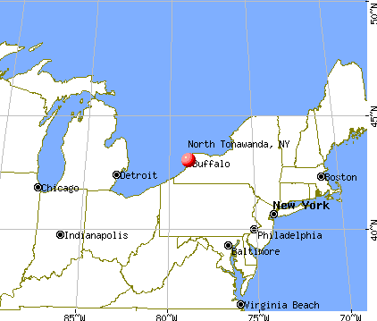 North Tonawanda, New York map