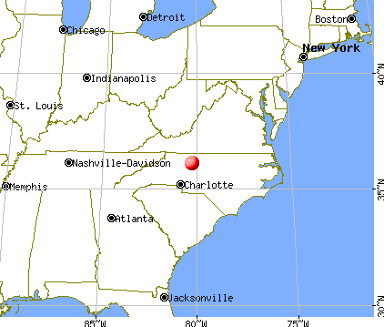 Winston-Salem, North Carolina map