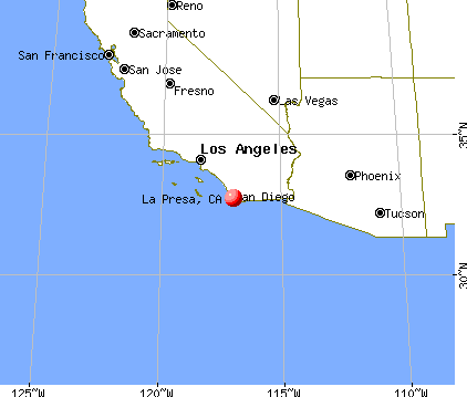 La Presa, California map
