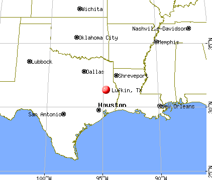 Lufkin, Texas map