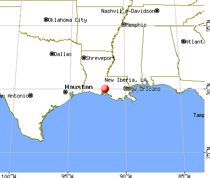 New Iberia, Louisiana map