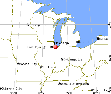 East Chicago, Indiana map