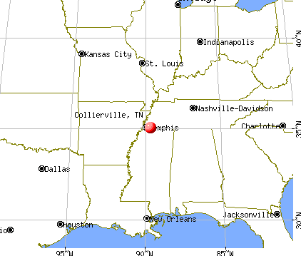 Collierville, Tennessee map