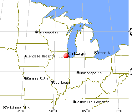 Glendale Heights, Illinois map