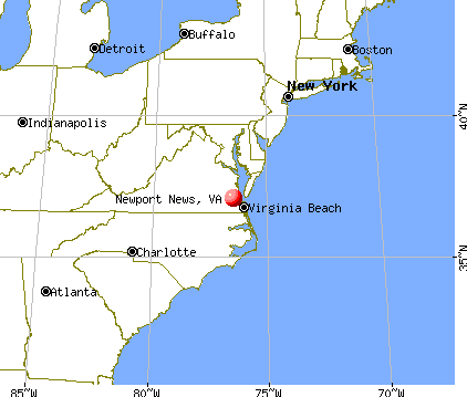 Newport News, Virginia map
