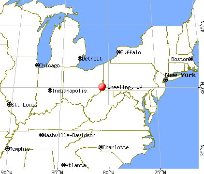 Wheeling, West Virginia map