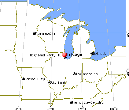 Highland Park, Illinois map