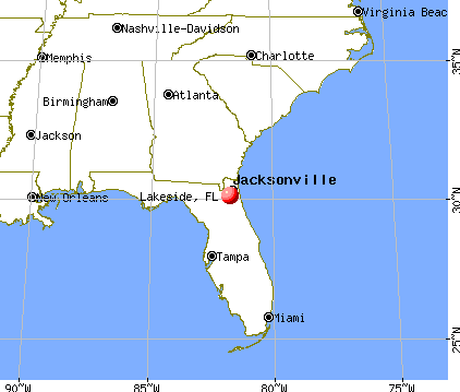 Lakeside, Florida map