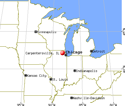 Carpentersville, Illinois map