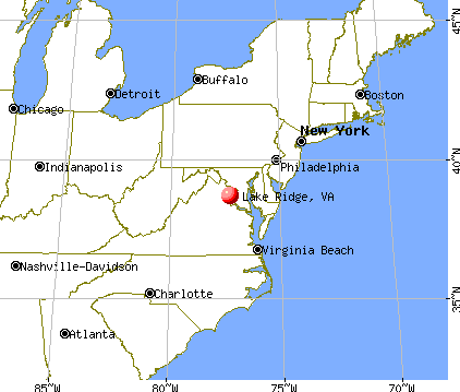 Lake Ridge, Virginia map