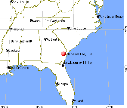 Hinesville, Georgia map