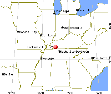 Hopkinsville, Kentucky map