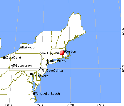 Franklin, Massachusetts map