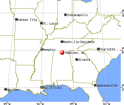 Madison, Alabama map