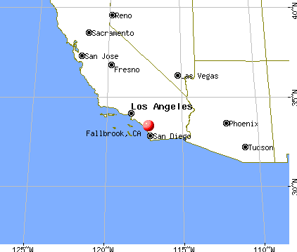 Fallbrook, California map
