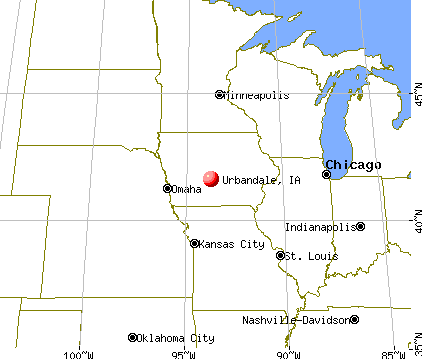 Urbandale, Iowa map