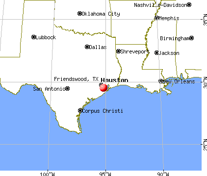 Friendswood, Texas map