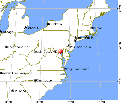 South Gate, Maryland map