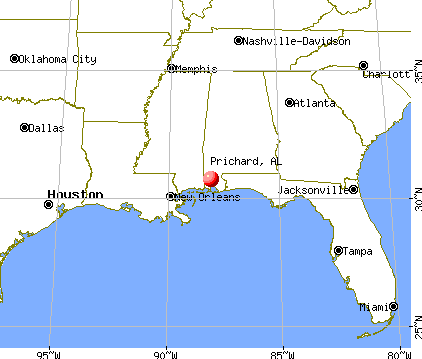 Prichard, Alabama map