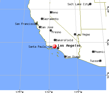 Santa Paula, California map