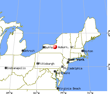 Auburn, New York map