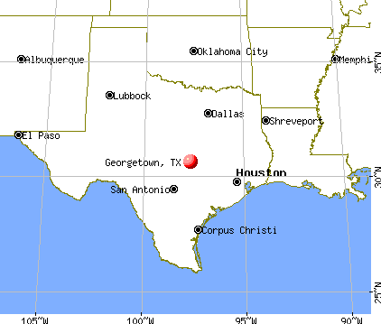 Georgetown, Texas map