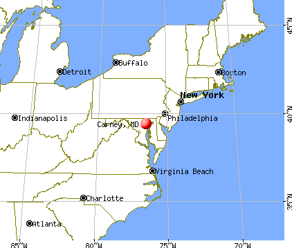 Carney, Maryland map