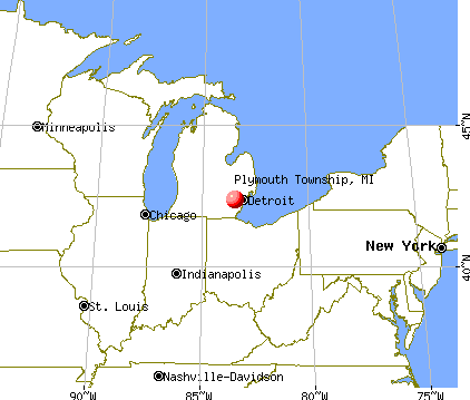 Plymouth Township, Michigan map
