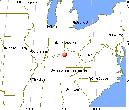 Frankfort, Kentucky map