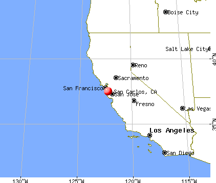 San Carlos, California map