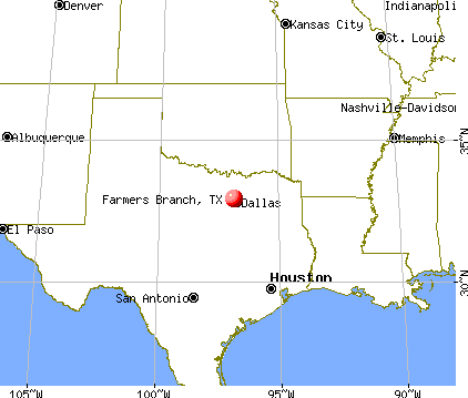 Farmers Branch, Texas map