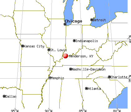 Henderson, Kentucky map