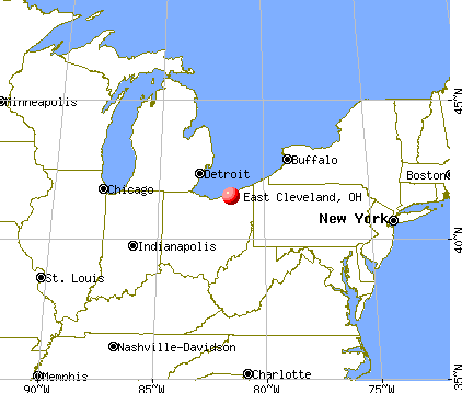 East Cleveland, Ohio map