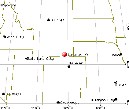 Laramie, Wyoming map