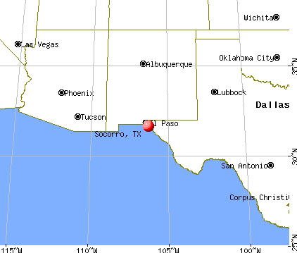 Socorro, Texas map