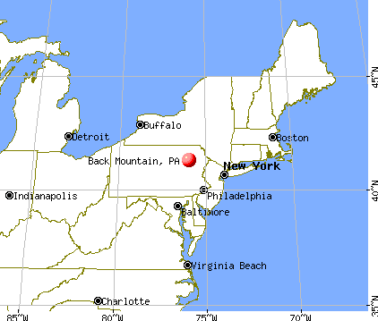 Back Mountain, Pennsylvania map
