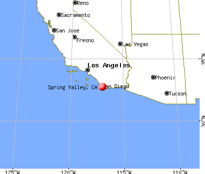 Spring Valley, California map