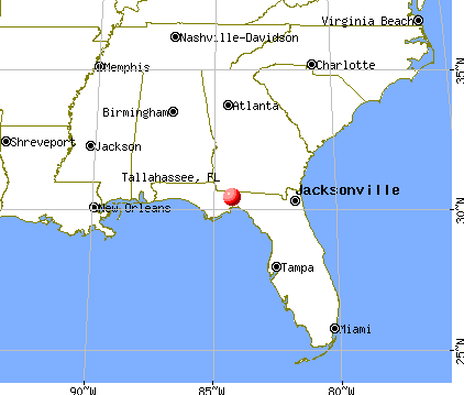 Tallahassee, Florida map