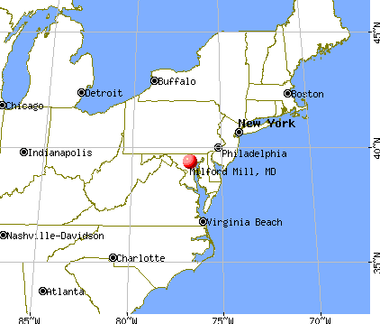 Milford Mill, Maryland map