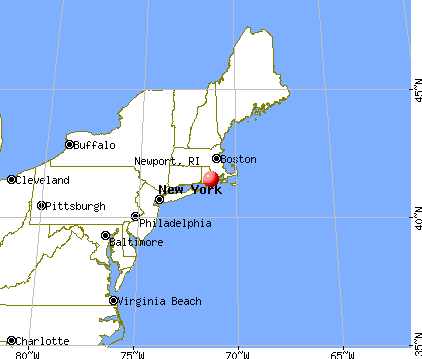Newport, Rhode Island map