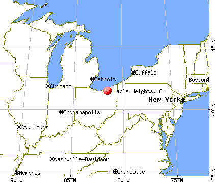 Maple Heights, Ohio map