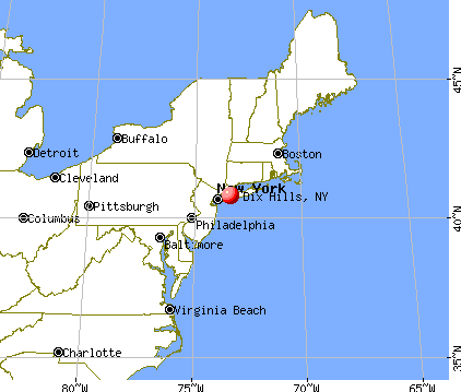 Dix Hills, New York map
