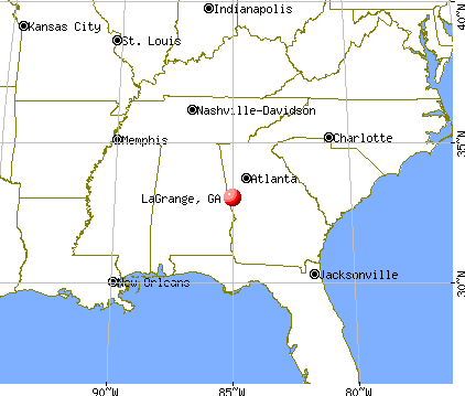LaGrange, Georgia map