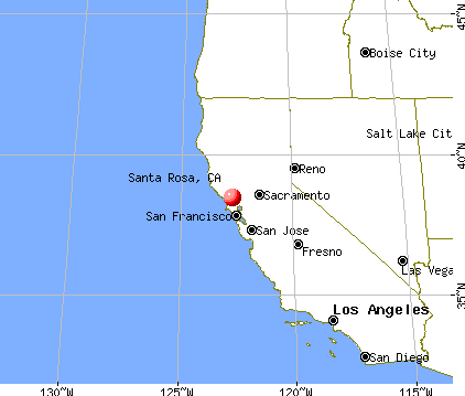 Santa Rosa, California map