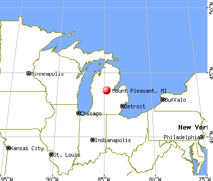 Mount Pleasant, Michigan map