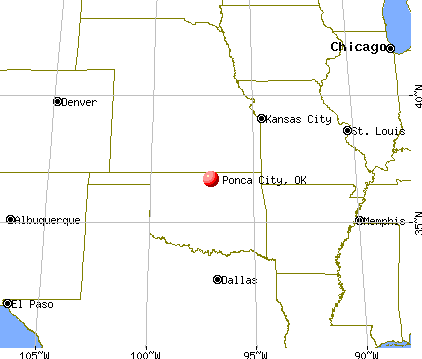 Ponca City, Oklahoma map