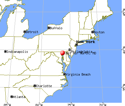 Bel Air North, Maryland map